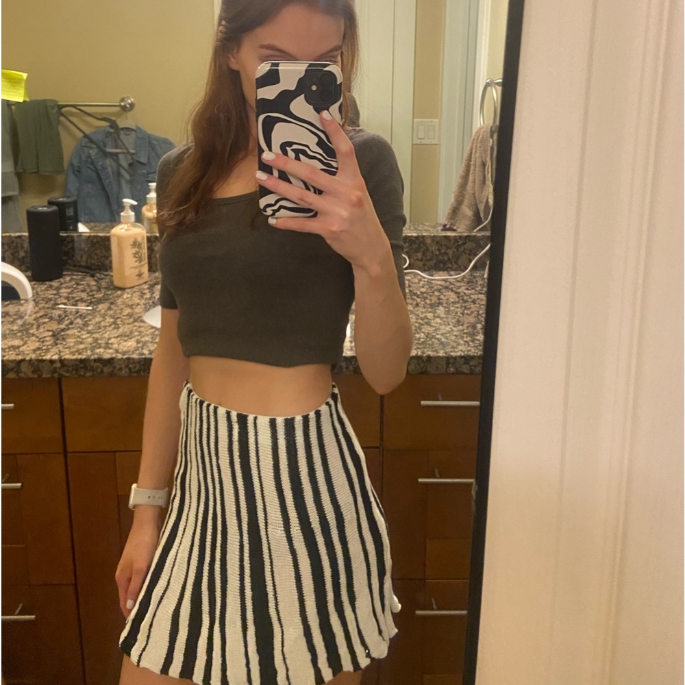 New free people striped skirt